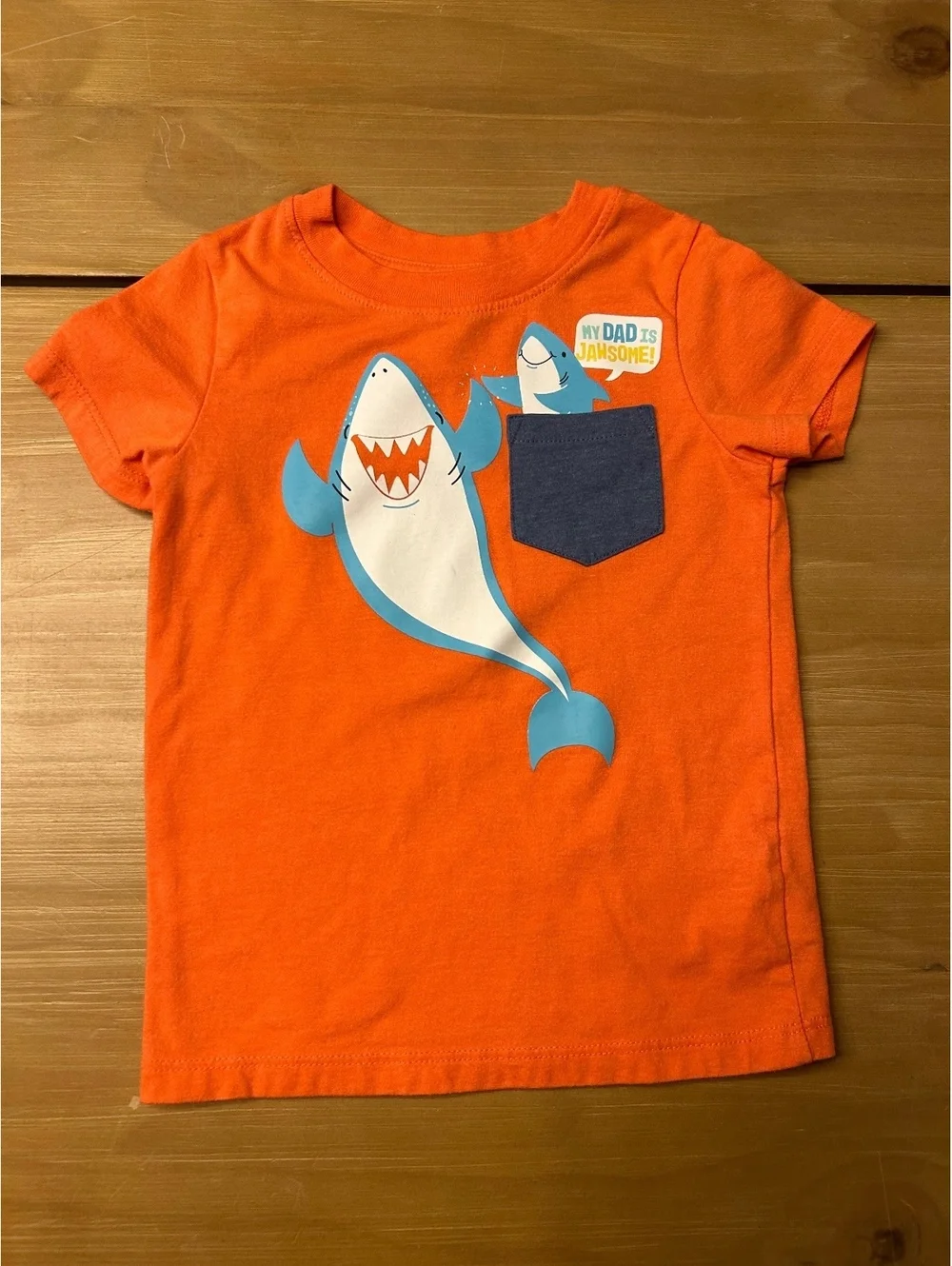 Cat & Jack Toddler Orange Shark Graphic T-Shirt Size 2T